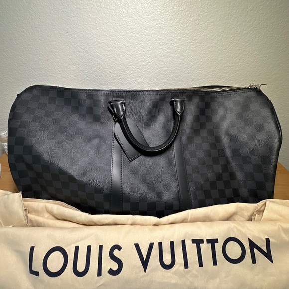 New Louis Vuitton Keepall Bandouliere Damier Geant Canvas 55 - Picture 1 of 16